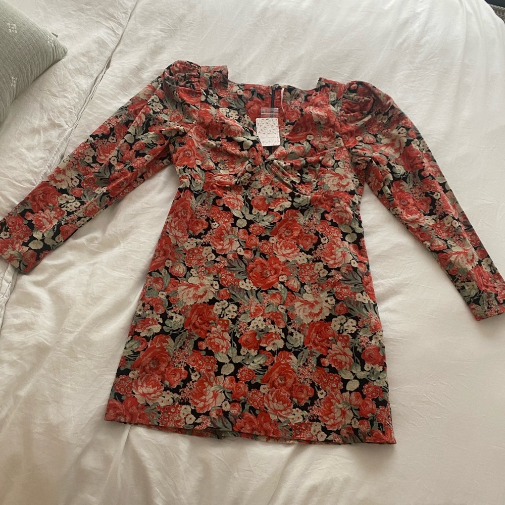 Free People Floral Corduroy Dress